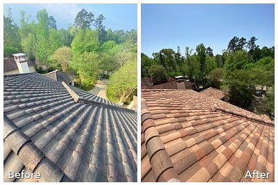 Clay Tile Roof Cleaning