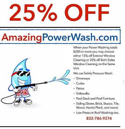 Coupon for The Pressure Washing Service in The Woodlands TX