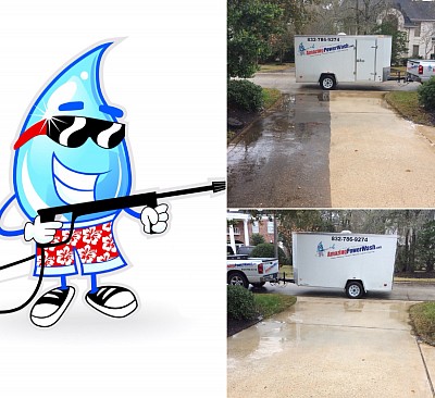 Driveway Cleaned on Jan. 23,2015 by The Best Pressure Washing Service in The Woodlands Tx