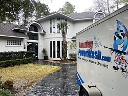 Amazing power wash front patio