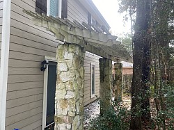 Before and after roof wash