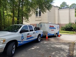 Pressure washing spirit of joy church in the woodlands